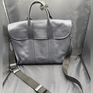 Coach blue leather messenger bag